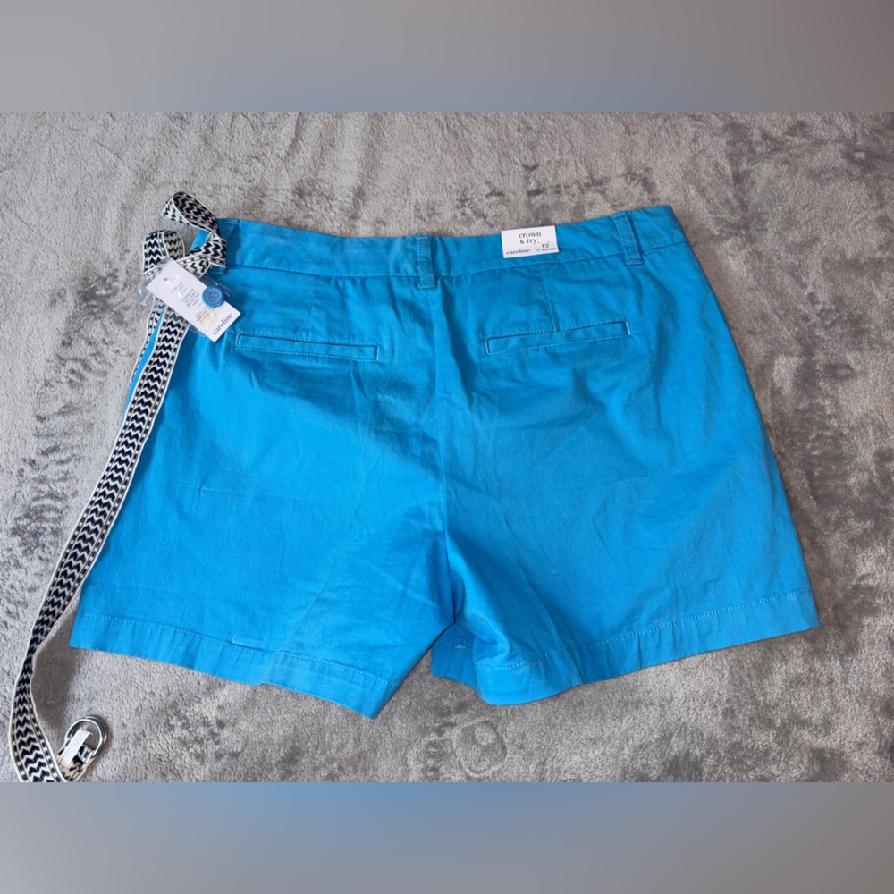 Crown & Ivy Vibrant Blue Women's Bermudas - Picture 3 of 9